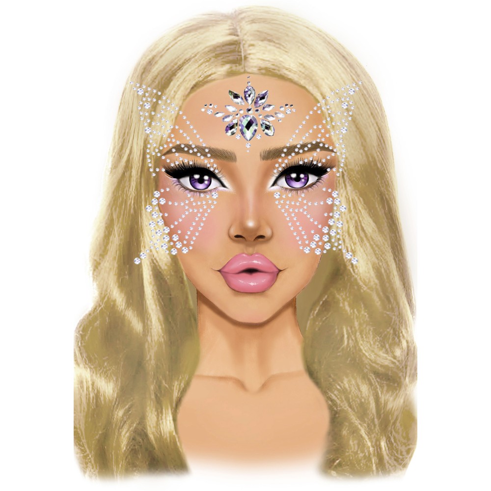 Leg Avenue - Fairy Face Jewel Diamond Sticker - Multicolours